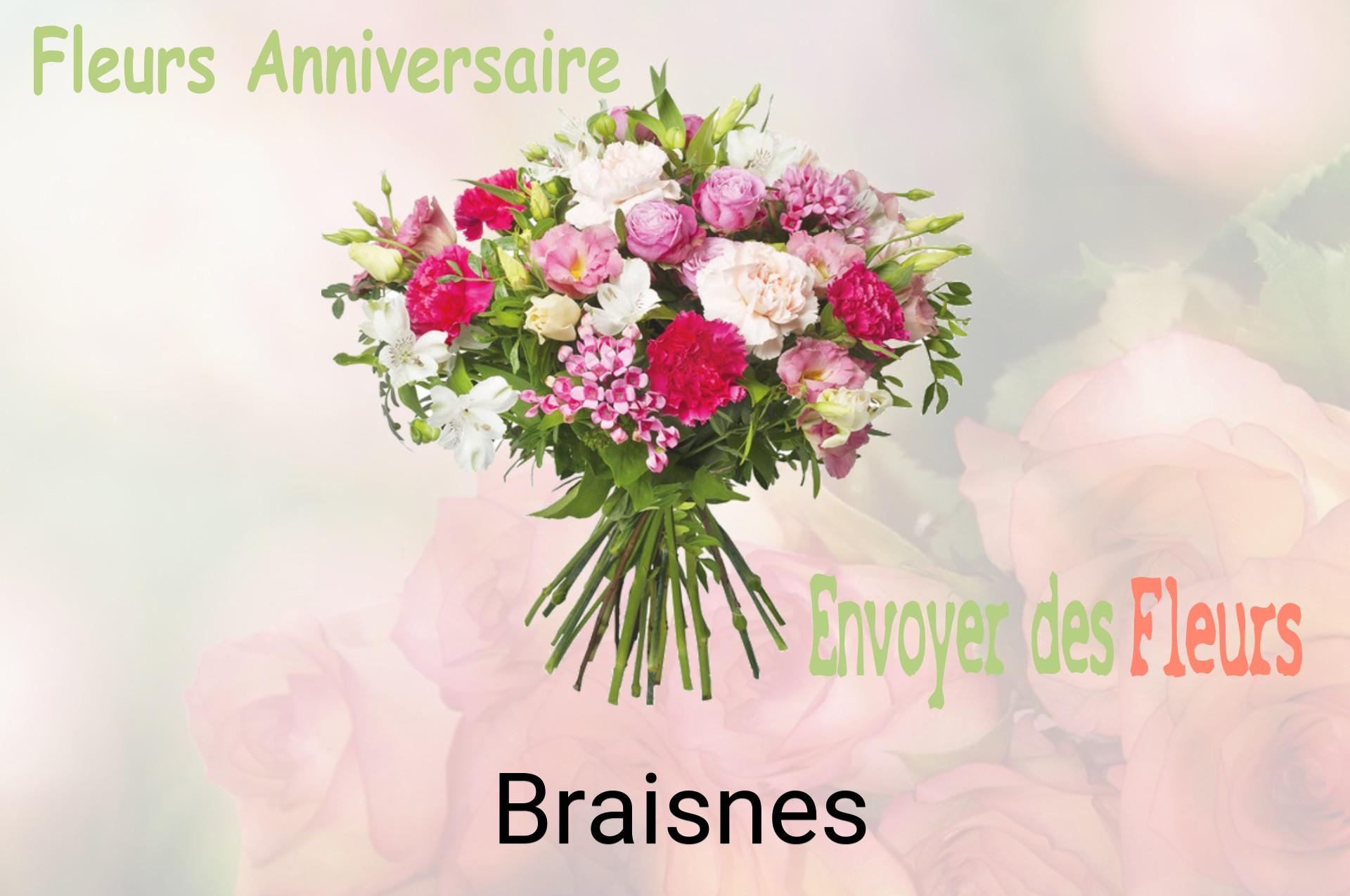 Bouquet de fleurs d’anniversaire livré à Braisnes