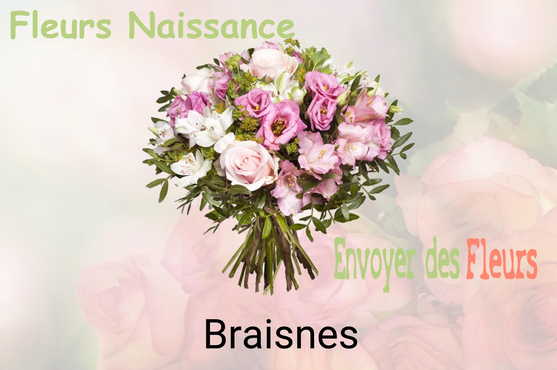 Bouquet de fleurs de naissance livré à Braisnes